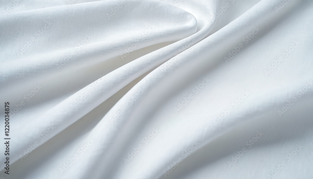 Obraz premium Abstract white silk fabric texture background cloth soft wave creases of satin 