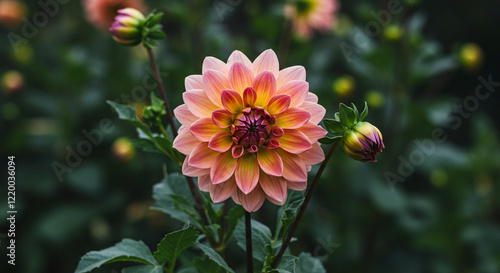 Dahlia in Late Summer Garden - 4K Nature Aesthetics