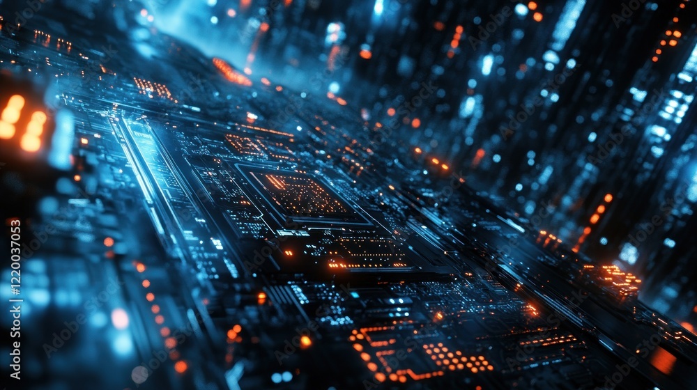 Cyberpunk Circuit Board: A Futuristic Digital Landscape Cyberpunk Circuit Board: A Futuristic Digital Landscape