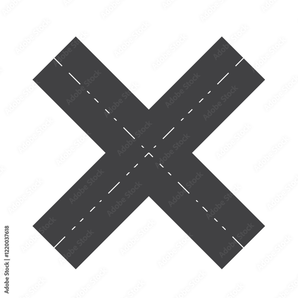 Obraz premium Asphalt roads. Highway with markings. Direction, transportation. Abstract concept graphic element. Way location infographic template