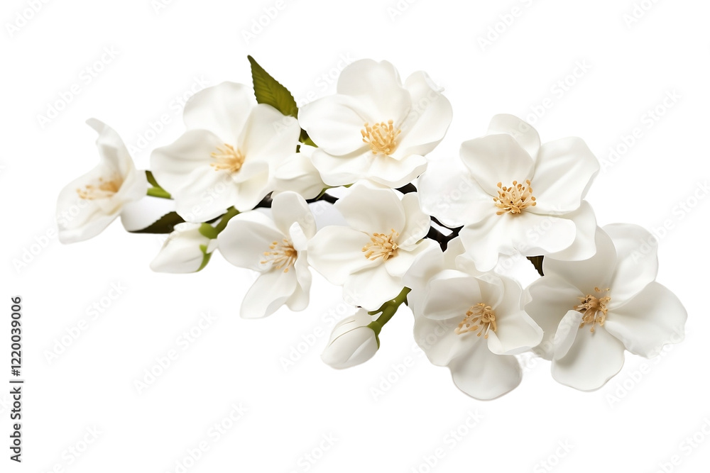 Obraz premium Fresh White Flowers Isolated for a Clean Look