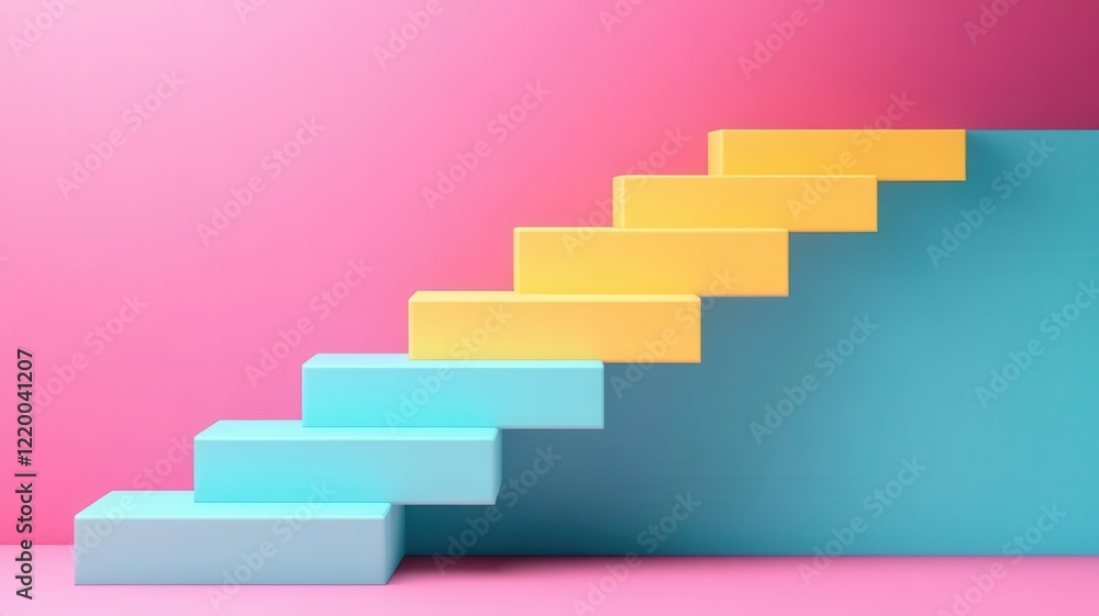 action plan flat design front view goal-oriented theme 3D render complementary color scheme action plan flat design front view goal-oriented theme 3D render complementary color scheme