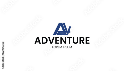logo adventure with letter adv