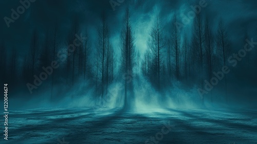 Enchanted Forest: Mystical Fog and Dramatic Shadows in Photorealistic Scene