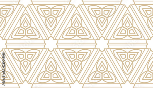 Simple seamless geometric pattern on color background. Vector illustration. Idea for fashion, interior design
