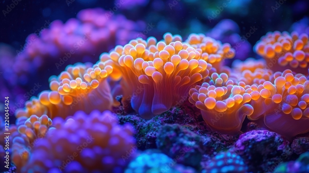 Fototapeta premium Enchanting Underwater Paradise: Vibrant Coral Reef Ecosystem Concept Art