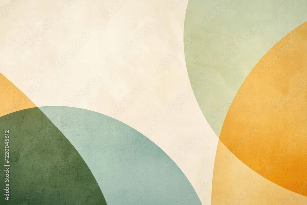Abstract Pastel Design with Soft Yellow and Green Shapes on Light Background Abstract Pastel Design with Soft Yellow and Green Shapes on Light Background