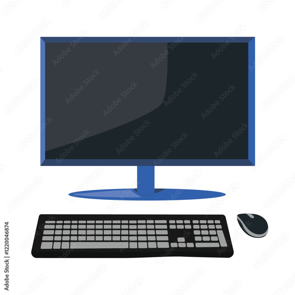 dekstop laptop concept illustration vector dekstop laptop concept illustration vector