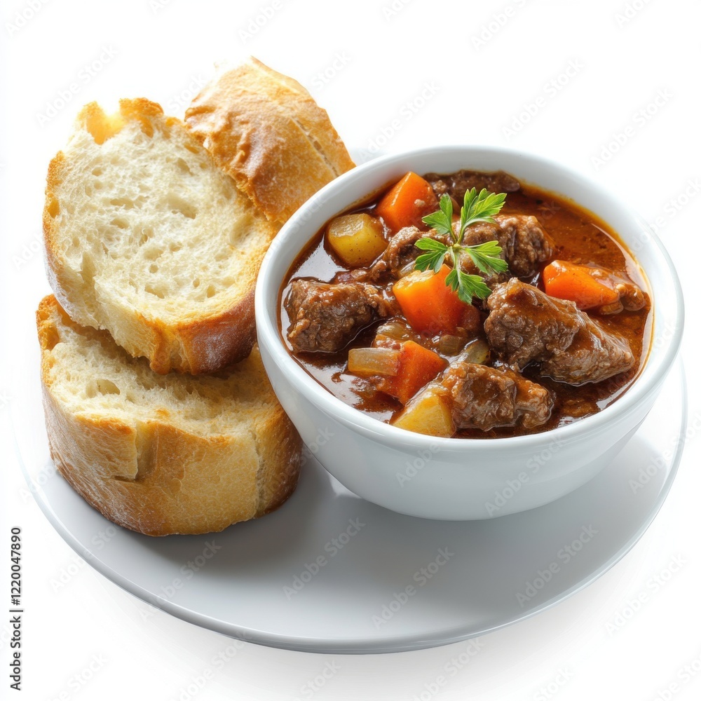 comforting stew served with warm soda bread comforting stew served with warm soda bread
