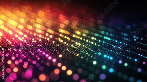 Wallpaper Mural Colorful matrix green light leaks texture on black background. Defocused abstract dreamy aura, surreal retro film analog screen effect. Futuristic nightclub, disco, neon laser light overlay. Torontodigital.ca