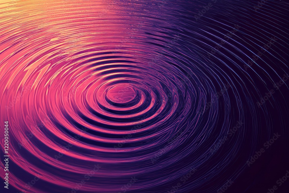 Vector design of concentric rings creating a rippling effect., Generative AI Vector design of concentric rings creating a rippling effect., Generative AI