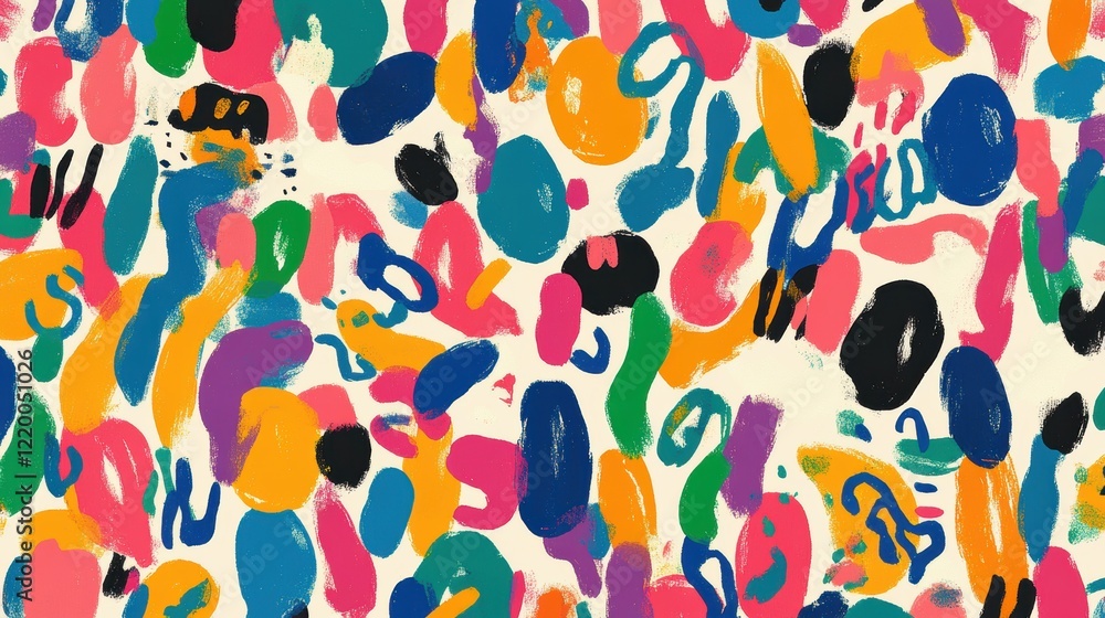 Abstract Colorful Paint Strokes Background Design