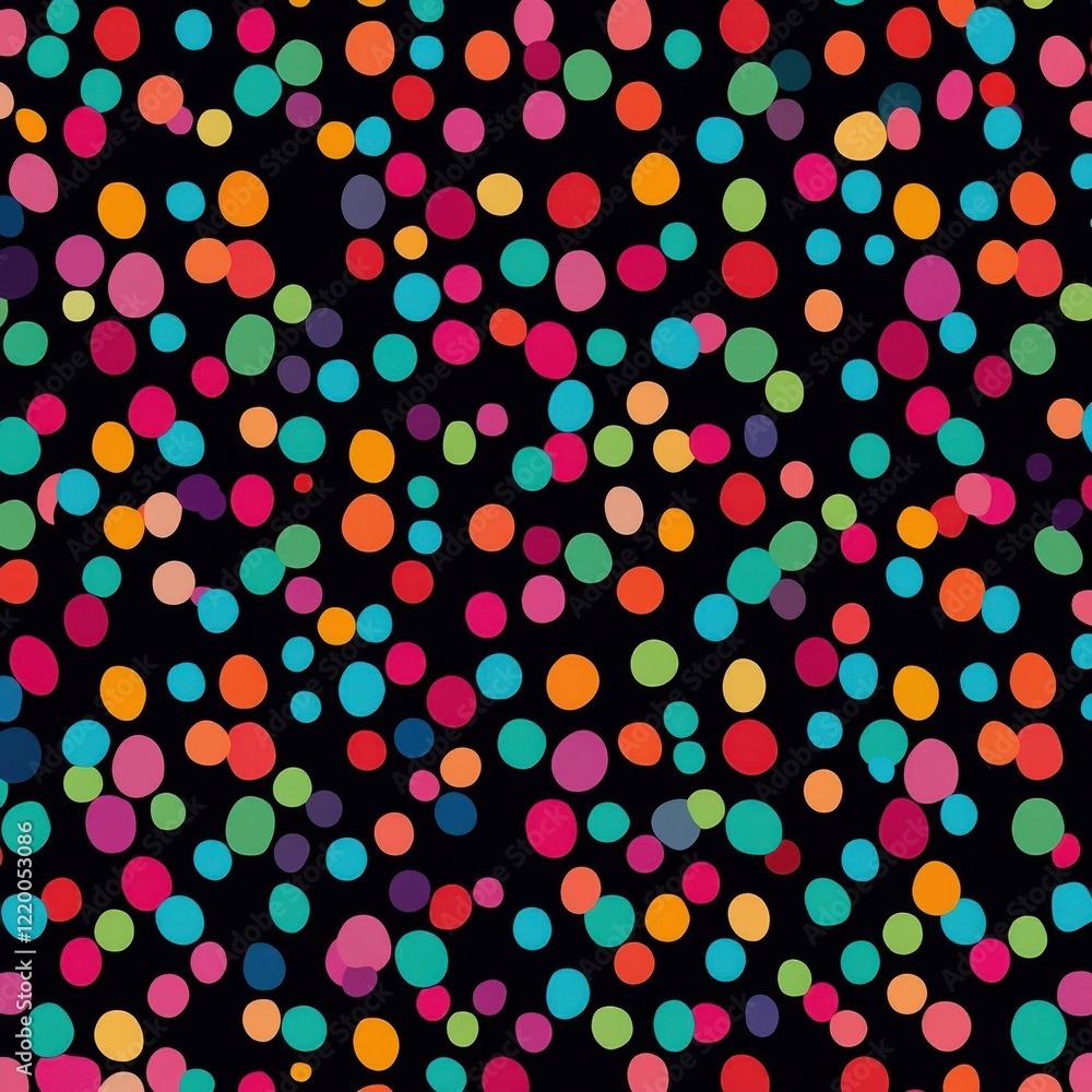 Vibrant Multicolored Polka Dot Pattern on Dark Background Texture Abstract Creative Graphic Design Vibrant Multicolored Polka Dot Pattern on Dark Background Texture Abstract Creative Graphic Design