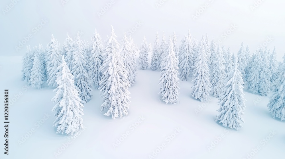 Snow-Covered Evergreen Forest, A serene winter scene showcasing a dense grove of evergreen trees blanketed in fresh snow, captured in the aftermath of a blizzard in Lithuania Snow-Covered Evergreen Forest, A serene winter scene showcasing a dense grove of evergreen trees blanketed in fresh snow, captured in the aftermath of a blizzard in Lithuania