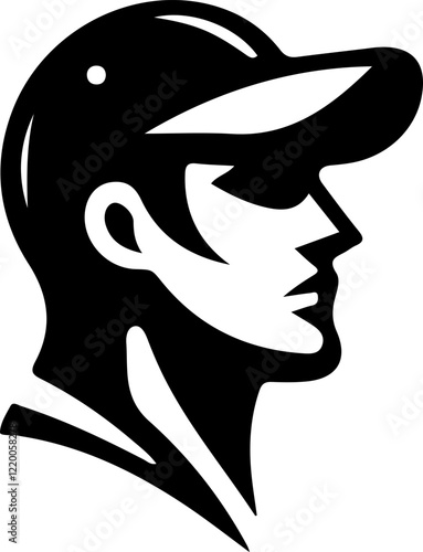 vector illustration silhouette logo icon design symbol of a masculine man's face as a symbol of a large, growing company