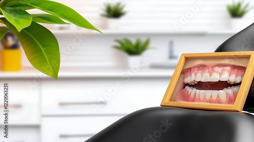 Healthy teeth image in dentist's office photo