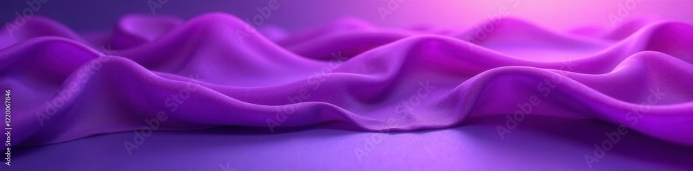 Purple waves of fabric softly fall onto floor, fabric, abstract Purple waves of fabric softly fall onto floor, fabric, abstract