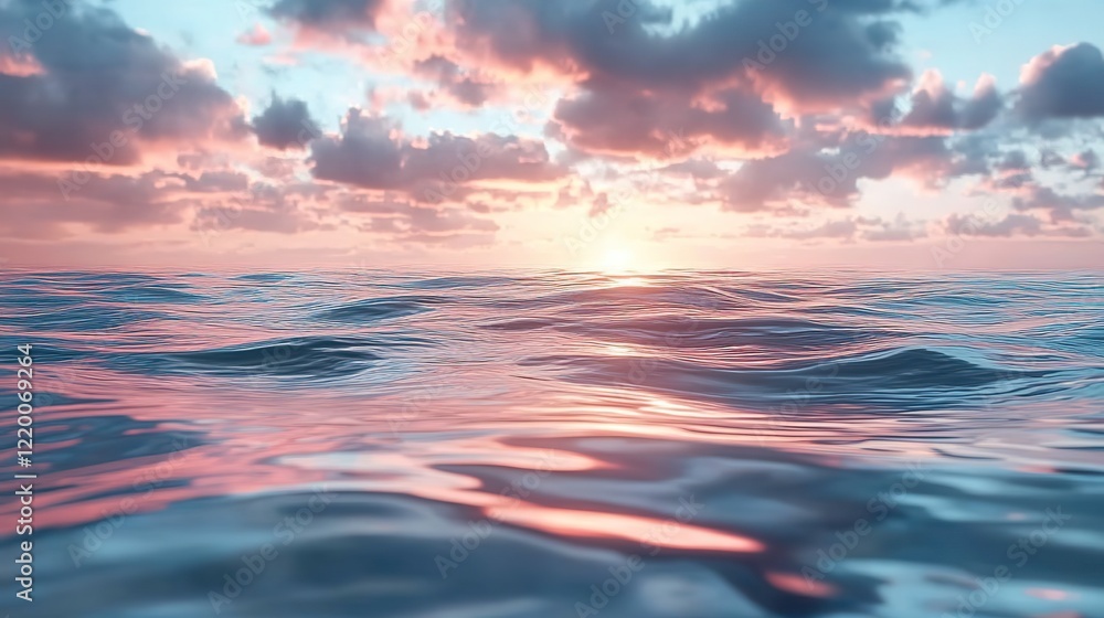 Gentle water ripples on a soft pink, blue pastel sky background. Wellness, beauty, eco friendly themed banner. Gentle water ripples on a soft pink, blue pastel sky background. Wellness, beauty, eco friendly themed banner.
