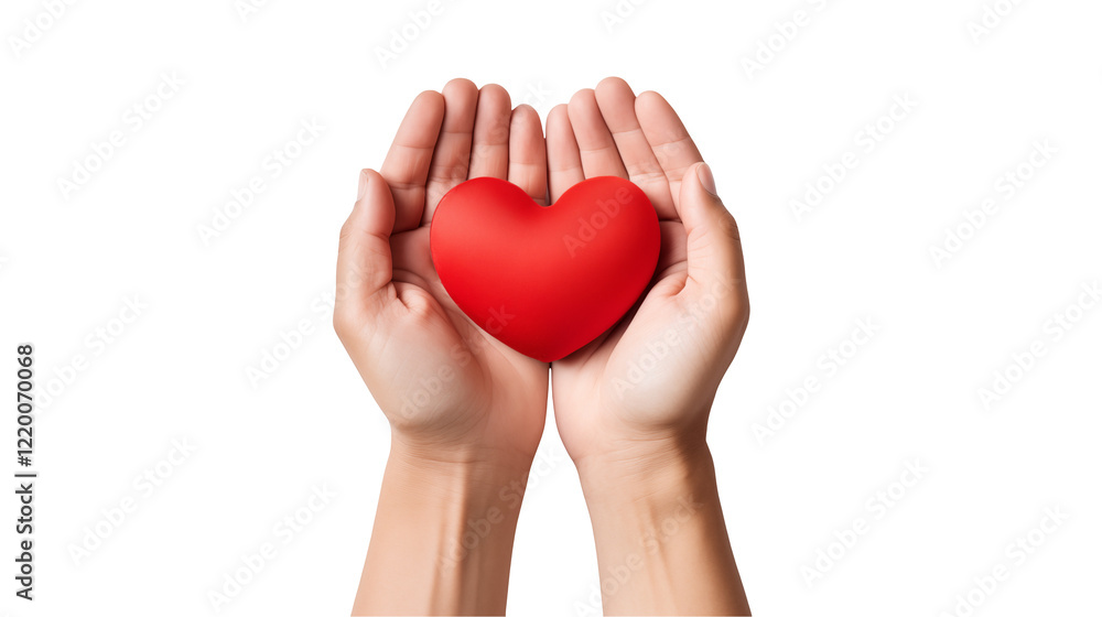 Compassionate Hands Holding a Red Heart Compassionate Hands Holding a Red Heart