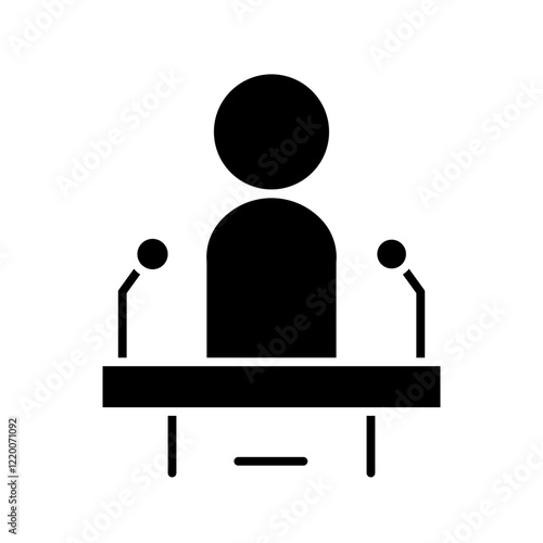 press conference glyph icon