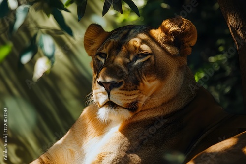 Majestic Wildlife Lion Captured in Natural Settings photo