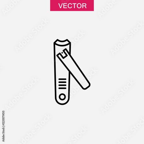 Nail clippers icon. vector flat black simple linear illustration for web and app..eps