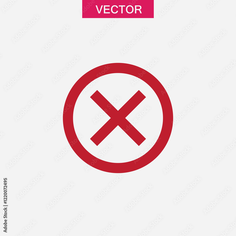Obraz premium Cancel, delete, remove icon. vector flat black simple trendy style illustration for web and app..eps