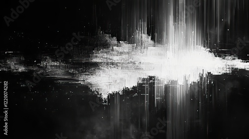 Grunge motion glitch digital background. Distressed, damaged VHS noise grain overlay. Abstract video distortion effect.
