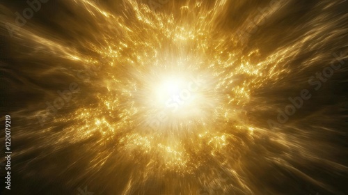 Celestial Burst Golden Light Divine Radiance Explosion