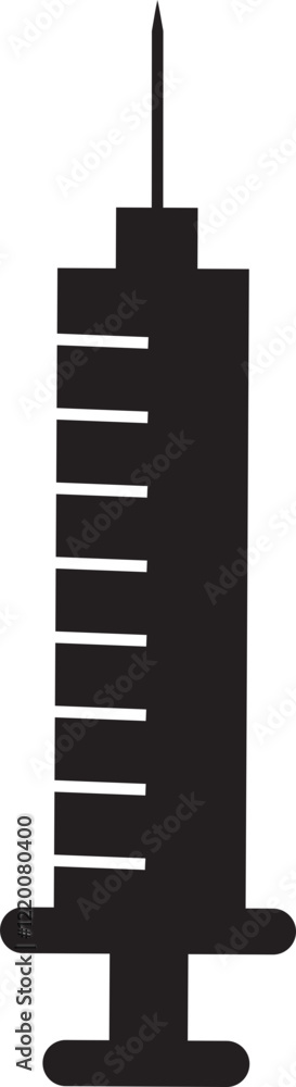 Syringe icon . Injection medical syringe silhouette, symbol, Solid black flat vector isolated on transparent background. For website design, logo, app, template, ui, etc. Syringe icon . Injection medical syringe silhouette, symbol, Solid black flat vector isolated on transparent background. For website design, logo, app, template, ui, etc.