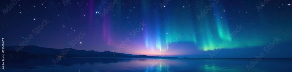 Dark sky with sparkling stars and soft aurora glow, stars, constellation, astronomy Dark sky with sparkling stars and soft aurora glow, stars, constellation, astronomy
