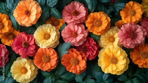 Wallpaper Mural Orange and red marigolds create a vibrant floral background. Day of the Dead celebration and autumn decor. Torontodigital.ca