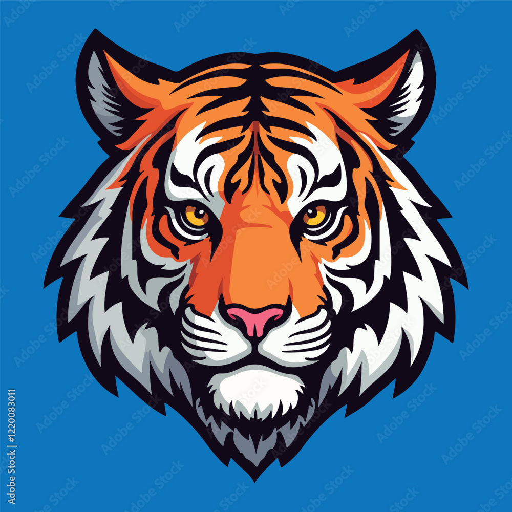 Tiger, tiger head, tiger emblem, esport vector logo, sticker
Tiger, tiger head, tiger emblem, esport vector logo, sticker