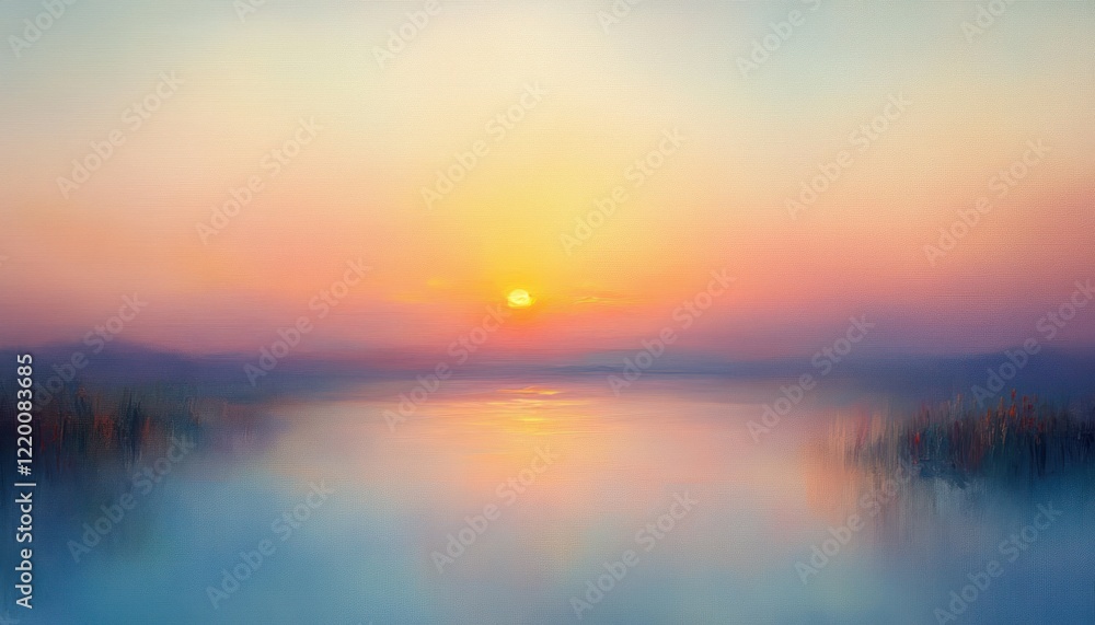 Obraz premium Pastel Blur Sunset Overlay Background Soft Light Dreamy Gradient