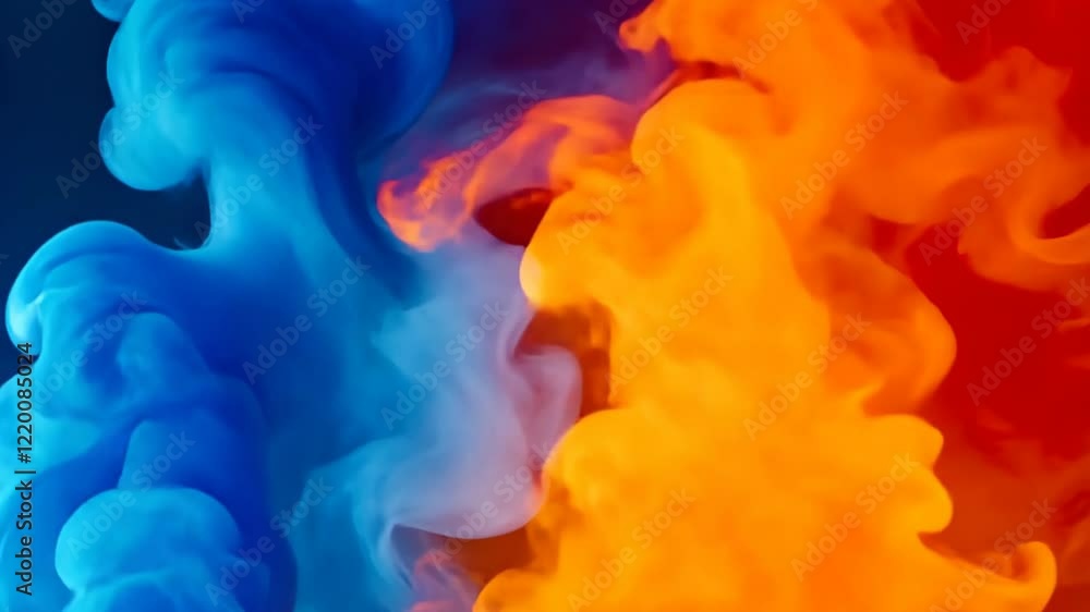Vibrant dance of colors with swirling smoke creating mesmerizing patterns in an artistic display. Generative AI Vibrant dance of colors with swirling smoke creating mesmerizing patterns in an artistic display. Generative AI