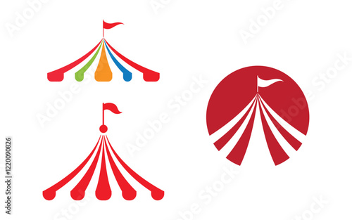 Circus element vector illustration design template