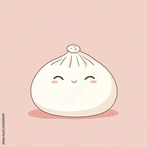 illustration of Chinese dumpling xiao long bao