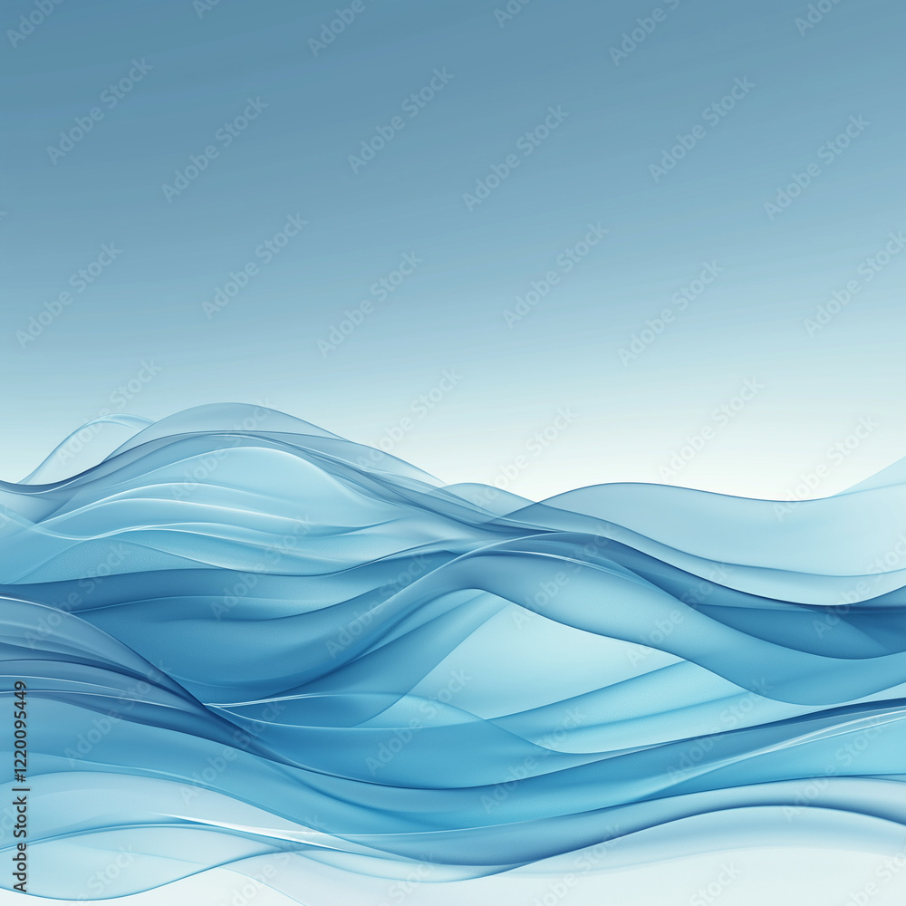Sky Blue Background with Abstract Waves Sky Blue Background with Abstract Waves