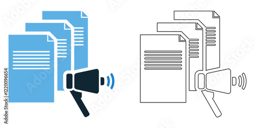 publication icon vector, for editorial, media, content creation, or educational themes