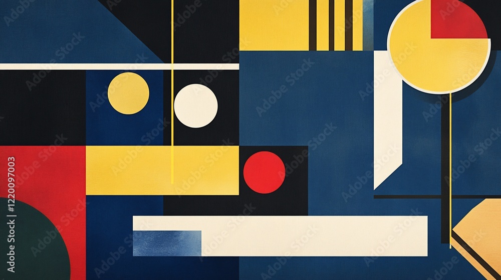 Abstract Geometric Composition in Bold Colors Abstract Geometric Composition in Bold Colors