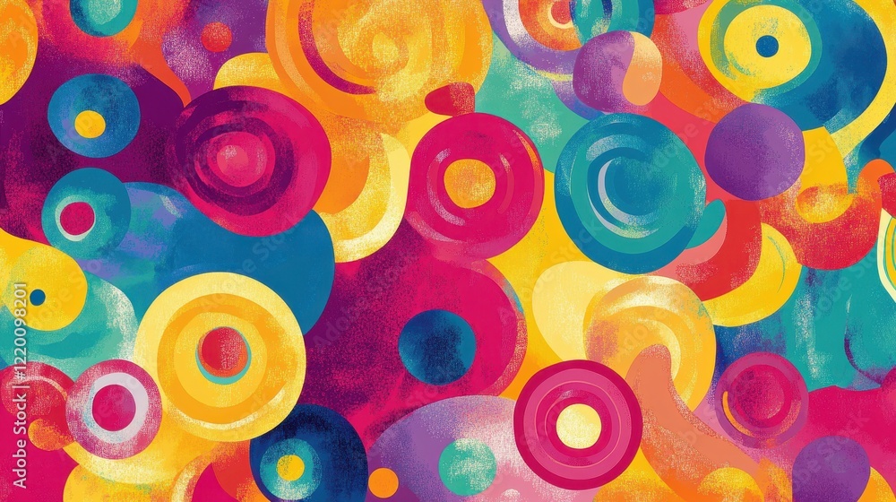 Abstract Colorful Swirling Circles Pattern Design Abstract Colorful Swirling Circles Pattern Design