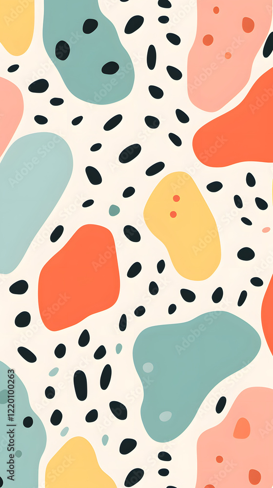 Digital retro hand drawn terrazzo pattern texture graphic poster background Digital retro hand drawn terrazzo pattern texture graphic poster background