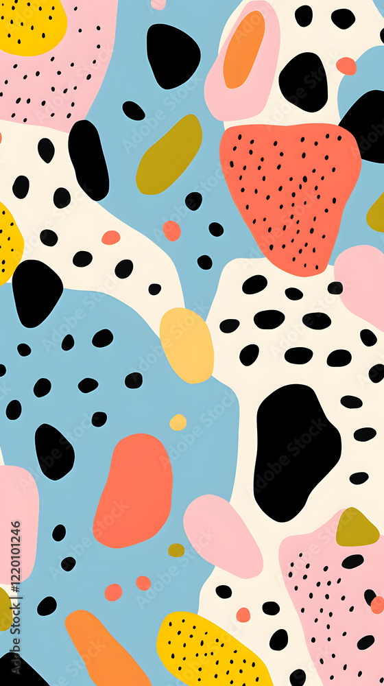 Digital retro hand drawn terrazzo pattern texture graphic poster background Digital retro hand drawn terrazzo pattern texture graphic poster background