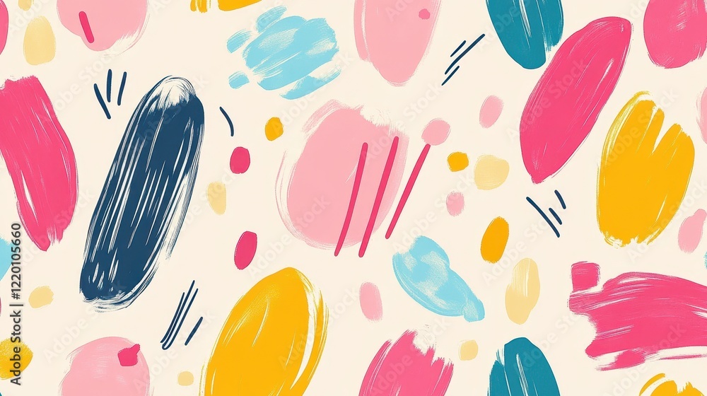 Abstract Colorful Paint Strokes Design Pattern Abstract Colorful Paint Strokes Design Pattern