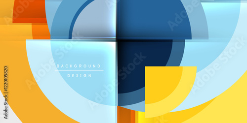 Techno circles and semi circles. Vector Illustration For Wallpaper, Banner, Background, Card, Book Illustration, landing page