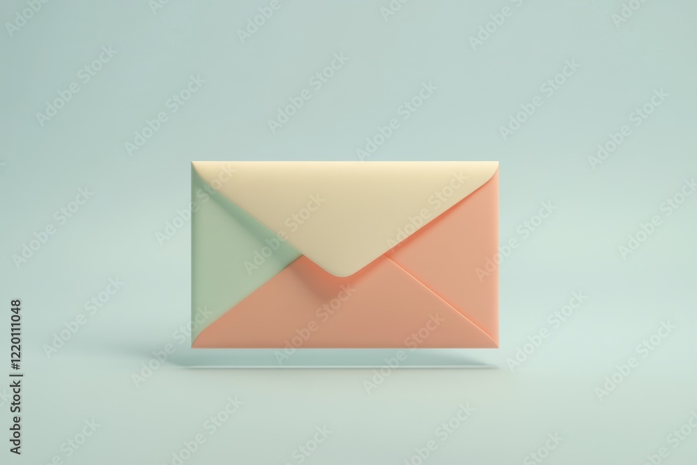 3D Classic Envelope Icon Isolated and White Background 3D Classic Envelope Icon Isolated and White Background