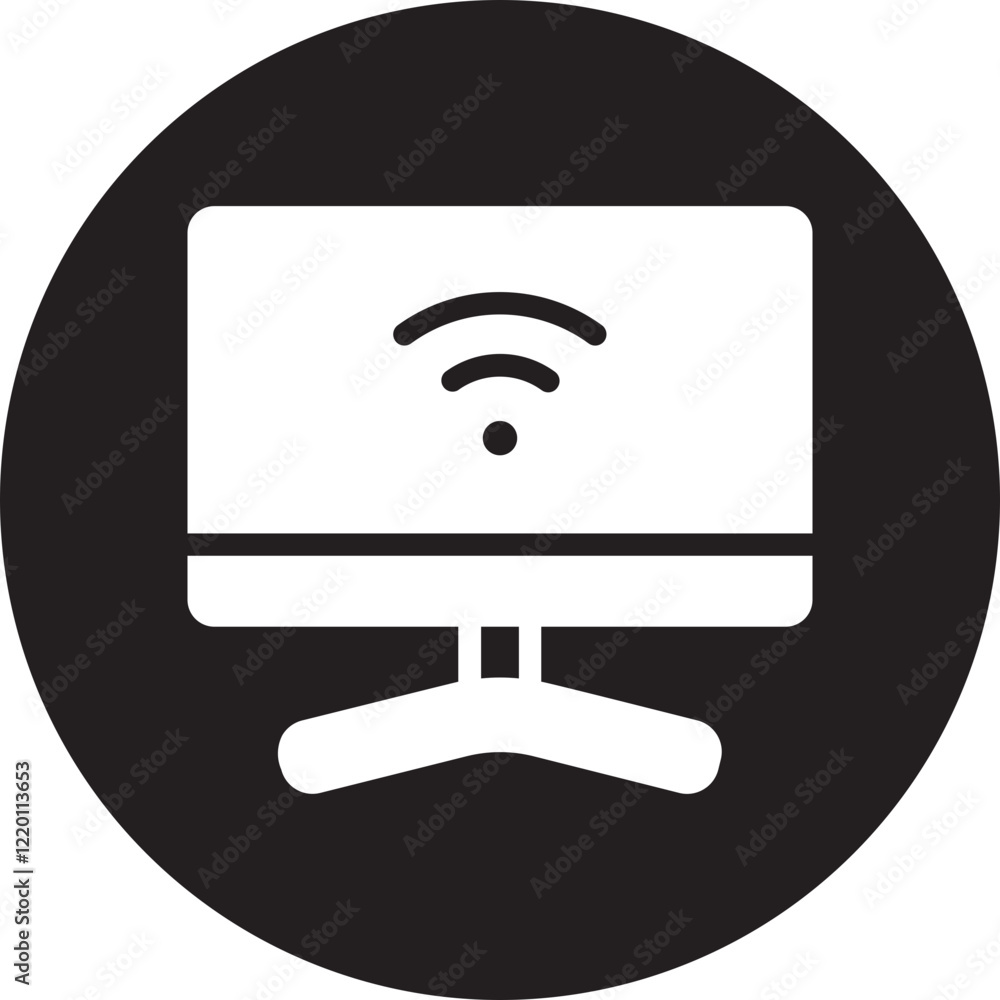 smart tv glyph icon