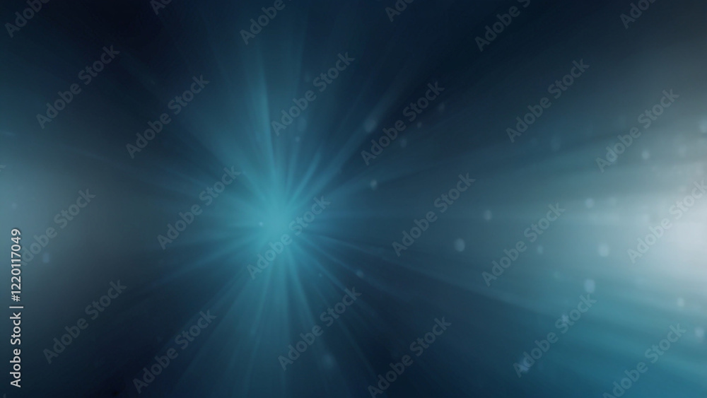 Fototapeta premium abstract blurred blue background with a gradient shadows and light rays