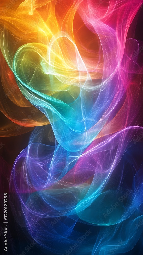 Fototapeta premium Abstract Colorful Background with Smooth Lines