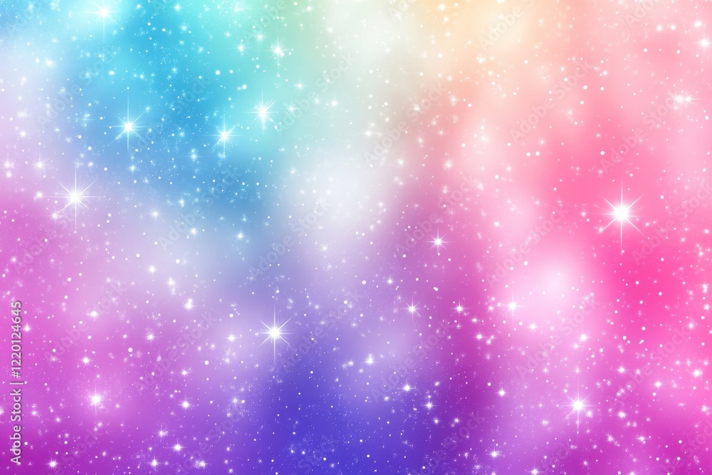 Fototapeta premium Sparkling stars and vibrant nebulae in galaxy background